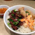 Vermicelli with Spring Roll, Grilled Pork, and Shrimp